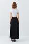 4631 Women's Parted Flared Skirt Black - 6