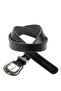 Wg117 Flat Leather Women's Belt with Metal Buckle - 2