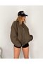 Unisex Haki Bomber Ceket - 3