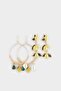 Women's 2-Piece Dangle Earrings F0859Axns