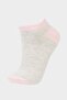 Women's 5-Piece Cotton Booties Socks F4991Axns - 3