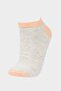 Women's 5-Piece Cotton Booties Socks F4991Axns - 2