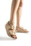 Mia Beige Sport Gold Buckle Women's Sandals - 2