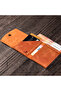 Genuine Leather Handmade Card Holder Wallet – Minimalist Design with Cash and Card Compartments - 3
