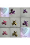 Dd313 Purple Clip Buckle with Glitter Heart Figure – Set of 2 - 3