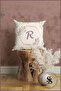 Lettered Cushion Cover - Letter R - Decorative Digital Printed Cushion Cover with Letters - Pillow Case