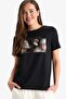 Crew Neck Printed Short Sleeve T-Shirt F3554Ax25Sm - 4