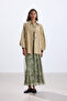 Pastel Green Floral Patterned Chiffon Skirt - 7