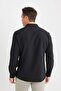 Modern Fit Polo Collar Woven Long Sleeve Shirt D7246Ax25Sp - 7