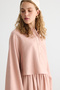 Dusty Pink Cotton Linen Shirt with Stitching Details - 7