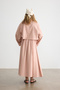 Dusty Pink Cotton Linen Shirt with Stitching Details - 8