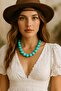 Women's Necklace with Big Beads - 20mm Beads