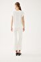 White T-Shirt with Embroidery Detail and Short Sleeves - 3