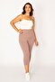 Women's Large Size Powder Cotton Fabric Leggings Capri 65n34124 - 6