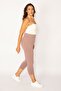 Women's Large Size Powder Cotton Fabric Leggings Capri 65n34124 - 4