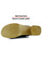 Saules Plus Black Genuine Calfskin Cutout Detailed Rubber Band Thick Heeled Sandals - 8