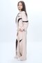Girl's 100% Cotton Garnished Hooded Zippered Oversize Bottom & Top Trend Tracksuit Set-315 - 6