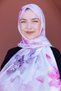 Romantic Pink Floral Patterned Cotton Shawl - 3