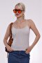 Light Gray Thin Strap Cotton Basic Undershirt Sh169 - 2