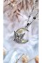 Women's Green Crescent Butterfly Steel Necklace - 5