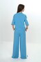 Girl's 100% Cotton London Printed Oversize Garnished Three-Collar Sleeve Tracksuit Set-293 - 5