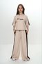 Girl's 100% Cotton London Printed Oversize Garnished Three-Collar Sleeve Tracksuit Set-293 - 2
