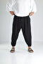 Men's Black Pleated Half-Shalwar Trousers Coc1987 - 2