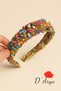 Colorful Natural Sandstone Handmade Women's Young Girls Hair Crown – Engagement Wedding Evening Dress Dd15 - 2