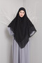 Sufle Hijab Khimar Modesty Wear Ready Turban Black 3 Layer Ready Turban - 7