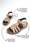 Daily Women's Beige Sandals Orthopedic Comfortable Stitched Sole Ankle Velcro Lightweight Shoes 15211 - 4