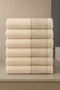 100% Organic Cotton 6-Piece Bath Towel Set Luxury and Soft - Cream 50X90