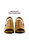Emilia Tan Genuine Calfskin Open Back Rubber Band Thick Heeled Comfortable Daily Sandals - 6