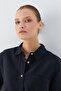 4628 Women's Pocket Detailed Modal Shirt Black - 5