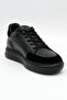 Man Men's Genuine Leather 7 cm Height Increase Black Sports Shoes - 2