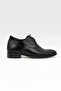 Alfa 100% Leather Black Groom's Shoes Men's Shoes 7 cm Hidden Heels Height Increase (Hand Made)