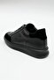 Man Men's Genuine Leather 7 cm Height Increase Black Sports Shoes - 3