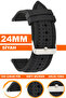 24mm Silicone Watch Band Strap Compatible with Fossil-Welder-Casio-Seiko-Omega-Armani Watch 24S26B
