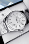 Original Special Boxed Gift Men's Wristwatch Silver Color Steel Band Hme2059C3 - 4