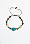 Certified Turquoise & Citrine & Tiger Eye Natural Stone Macrame Bracelet - 6