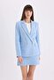 Fitted Jacket Lapel Tweed Blazer Jacket E5331Ax25Sp - 4