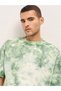 Men's Green Tie-Dye Oversize Crew Neck T-shirtStylish Casual Wear for Daily & Weekend Outfits - 6