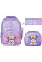 Rlx-1370 Kuromi Unicorn Girl's Pencil Holder and Lunch Bag Set of Three Patterned First School Bag S