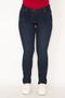 Women's Large Size Navy Blue 5 Pocket Skinny Jeans 65n34217