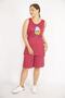 Women's Fujya Large Size Digital Printed Blouse and Elastic Waist Capri Suit 65n36553 - 4