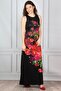 Women's Black Floral Patterned Dress 26A11200 - 3