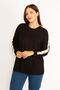 Women's Large Size Black Lace Detailed Blouse 65n34646 - 6