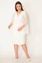Women's Plus Size Bone Front Gathered and Lace Detailed Lined Evening Dress 65n32510 - 6