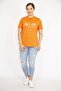 Women's Orange Oversize Collar Eyelet Lace and Stone Detailed Sweatshirt 65n36656 - 7