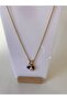 Steel Gold Sun Charm Figured Necklace - 4