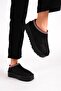 MB4040-S Women's Winter Thick Sole Furry Suede Black Slippers & Home Shoes - 3